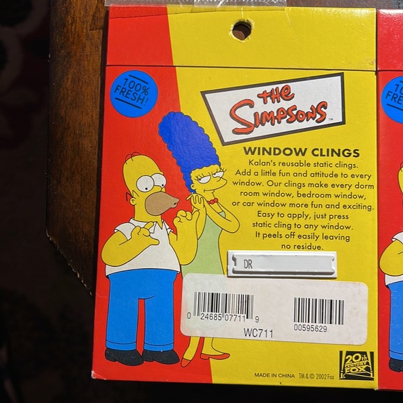 The SIMPSONS 2000 Air Freshener & 2002 The SIMPSONS Window Clings VTG VHTF 🔥🔥 - Picture 3 of 6